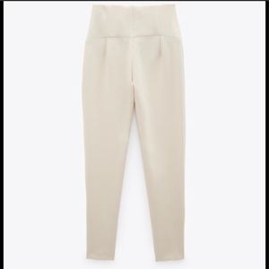 Zara Tuxedo High Waist Cigarette Pants Sz XS